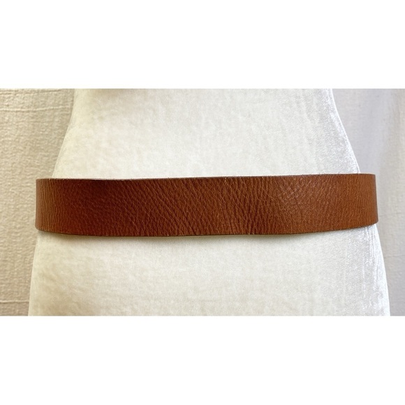 Silpada Designs Brown Genuine Leather Belt with Detailed Silver Buckle L - Picture 3 of 9